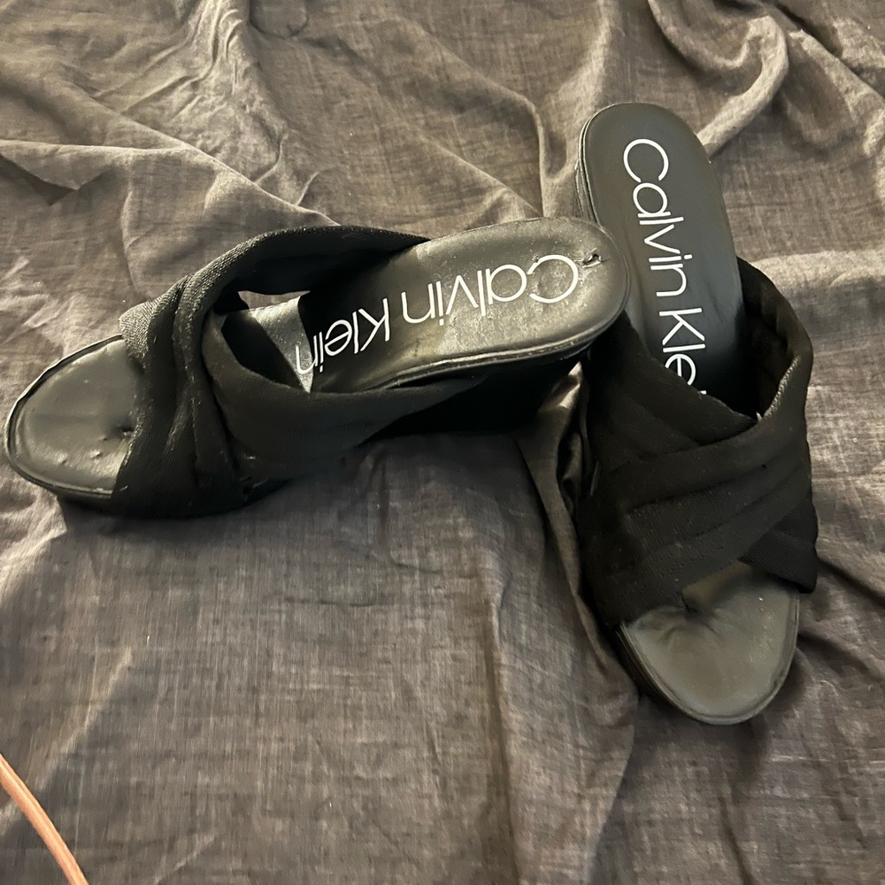 Calvin Klein wedge sandals size 7